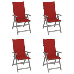 vidaXL 3065383 - Garden Reclining Chairs 4 pcs with Cushions Solid Acacia Wood