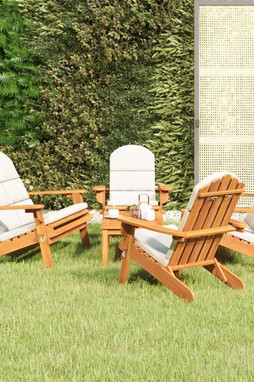 vidaXL 3152137 - Ensemble de salon de jardin Adirondack 5 pcs bois acacia solide
