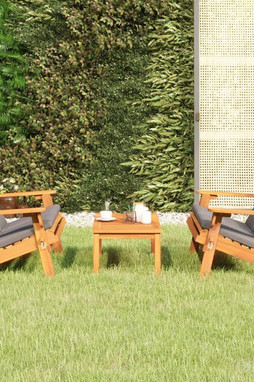 vidaXL 3152135 - Ensemble de salon de jardin Adirondack 3 pcs bois acacia solide