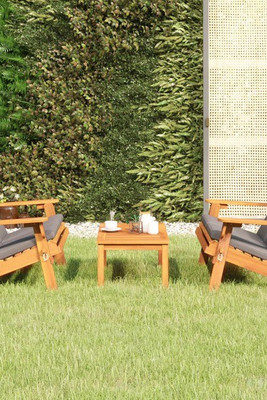 vidaXL 3152135 - 3 Piece Adirondack Garden Lounge Set Solid Wood Acacia