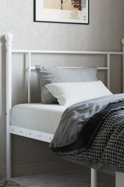 vidaXL 374417 - Tête de lit métal blanc 100 cm