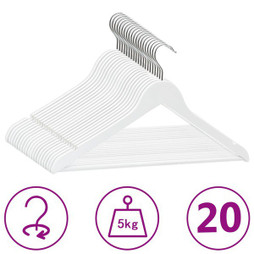 vidaXL 289914 - Cintres antidérapants 20 pcs Bois dur