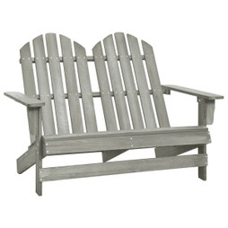 vidaXL 315900 - Chaise de jardin Adirondack 2 places bois de sapin massif gris