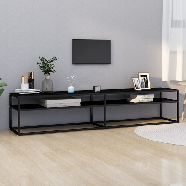 vidaXL 331727 - TV Cabinet 200x40x40.5 cm Tempered Glass