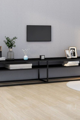 vidaXL 331727 - TV Cabinet 200x40x40.5 cm Tempered Glass