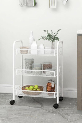 vidaXL 336323 - 3-Tier Kitchen Trolley 46x26x64 cm Iron