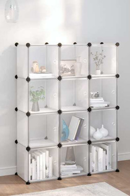 vidaXL 340555 - Cubes de rangement 12 pcs avec portes PP