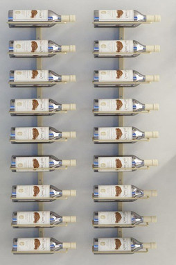 vidaXL 340903 - Casier à vin mural pour 9 bouteilles 2 pcs Doré Fer