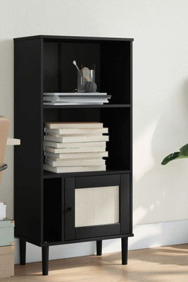 vidaXL 358060 - Bookcase SENJA Rattan Look 60x35x130 cm Solid Wood Pine