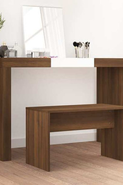 vidaXL 820525 - Tabouret de toilette Chêne marron 70x35x45 cm Bois dingénierie