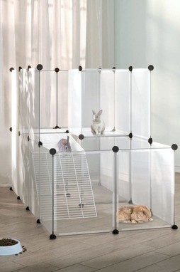 vidaXL 340574 - Cage pour petits animaux 142x74x93 cm PP et Acier