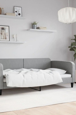 vidaXL 354048 - Day Bed without Mattress Light 100x190 cm Fabric
