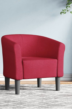 vidaXL 356427 - Chaise cabriolet rouge bordeaux tissu