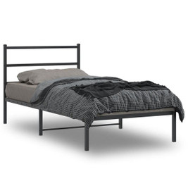 vidaXL 355360 - Metal Bed Frame without Mattress with Headboard 100x200cm