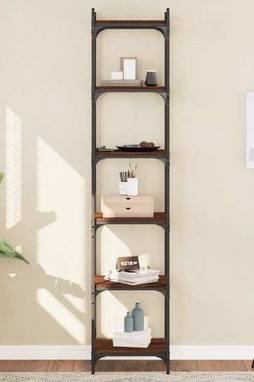 vidaXL 837646 - Bookcase 6-Tier Oak 40x30x188 cm Engineered Wood
