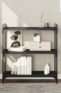 vidaXL 837667 - Bookcase 3-Tier 80x30x86 cm Engineered Wood