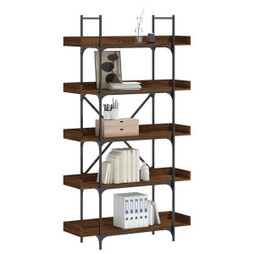 vidaXL 837701 - Bookcase 5-Tier Oak 100x33x180.5 cm Engineered Wood