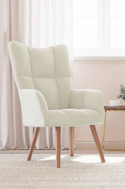 vidaXL 328060 - Relaxing Chair White Velvet