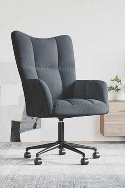 vidaXL 328173 - Chaise de relaxation foncé Velours