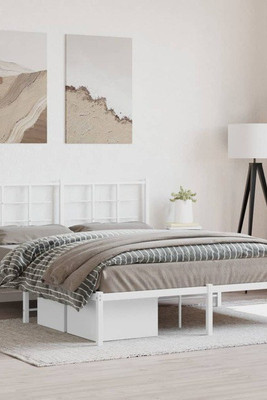 vidaXL 355612 - Metal Bed Frame without Mattress with Headboard 150x200cm