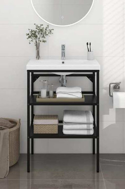 vidaXL 338488 - Bathroom Washbasin Frame 59x38x83 cm Iron