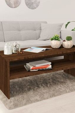 vidaXL 815257 - Coffee Table Oak 100x40x40 cm Engineered Wood