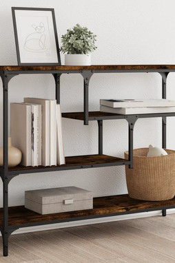 vidaXL 838915 - Console Table Smoked Oak 100x30x75 cm Engineered Wood