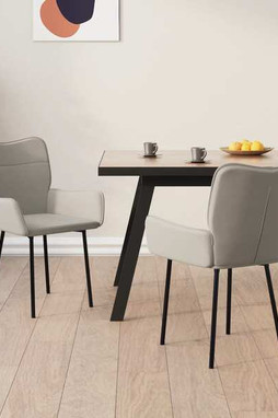 vidaXL 344820 - Dining Chairs 2 pcs Light Velvet