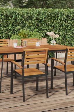 vidaXL 319521 - Garden Table with Hairpin Legs 180x90x75 cm Solid Wood Acacia