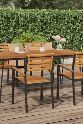 vidaXL 319521 - Table de jardin avec pieds épingle à cheveux 180x90x75 acacia