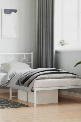 vidaXL 376270 - Metal Bed Frame without Mattress with Headboard 100x200cm
