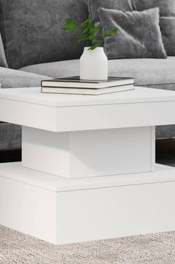 vidaXL 839840 - Coffee Table with LED Lights 50x50x40 cm