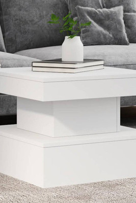 vidaXL 839840 - Coffee Table with LED Lights 50x50x40 cm