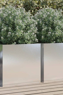 vidaXL 841568 - Planters 2 pcs 49x47x46 cm Stainless Steel