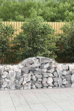 vidaXL 3146281 - Arched Gabion Baskets 5 pcs 200x50x60/80 cm Galvanised Iron