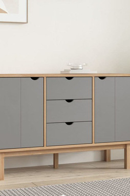 vidaXL 348592 - Sideboard OTTA Brown and 113.5x43x73 cm Solid Wood Pine