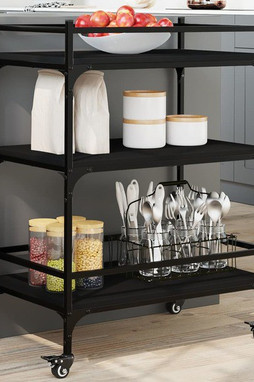 vidaXL 842396 - Kitchen Trolley 65x40x86.5 cm Engineered Wood