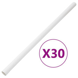 vidaXL 155907 - Goulottes de câble avec pinces Ø30 mm 30 m PVC