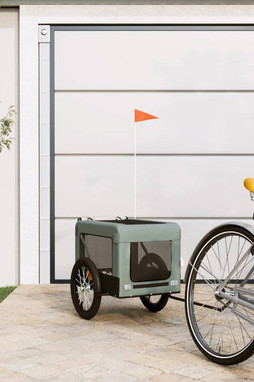vidaXL 93916 - Pet Bike Trailer and Black Oxford Fabric&Iron