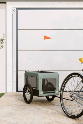 vidaXL 93916 - Pet Bike Trailer and Black Oxford Fabric&Iron