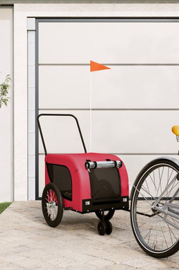 vidaXL 94020 - Pet Bike Trailer and Black Oxford Fabric and Iron