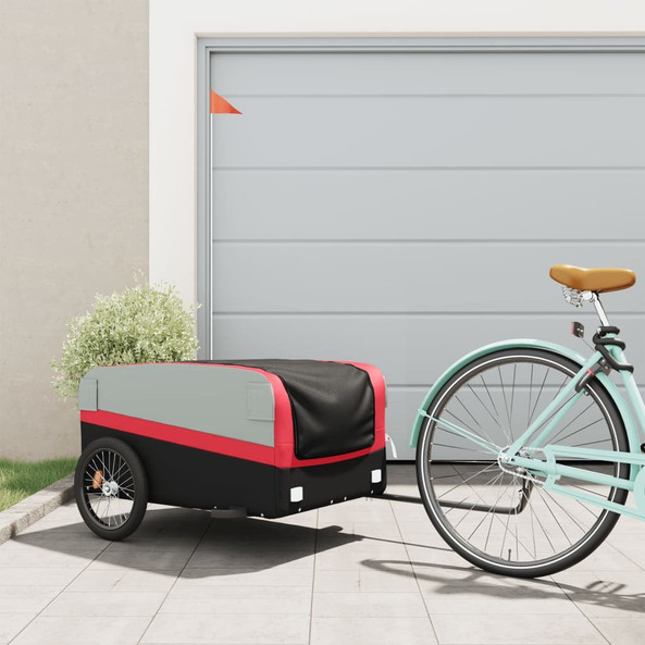 vidaXL 94048 - Bike Trailer Black and 45 kg Iron