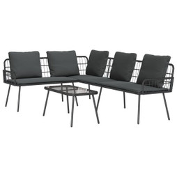 vidaXL 3328648 - 2 Piece Garden Sofa Set with Cushions Poly Rattan