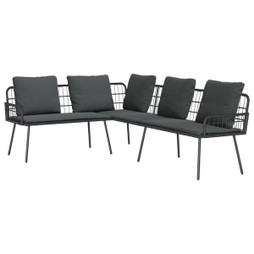 vidaXL 4108263 - L-Shaped Sofa 231x173x78 cm Poly Rattan
