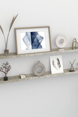 vidaXL 326703 - Wall Shelves 2 pcs Concrete 115x9x3 cm