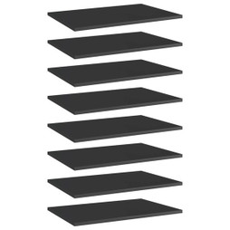 vidaXL 805263 - Bookshelf Boards 8 pcs High Gloss 60x40x1.5 cm Engineered Wood
