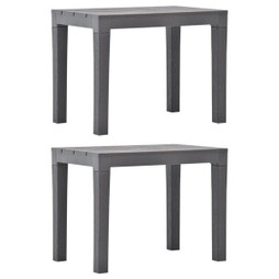 vidaXL 48782 - Garden Benches 2 pcs Mocca Plastic