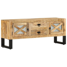 vidaXL 328276 - TV Cabinet 110x30x45 cm Rough Mango Wood