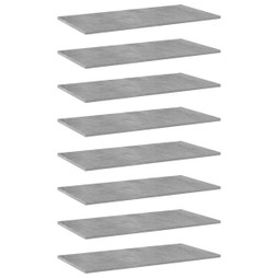 vidaXL 805339 - Bookshelf Boards 8 pcs Concrete 80x40x1.5 cm Engineered Wood