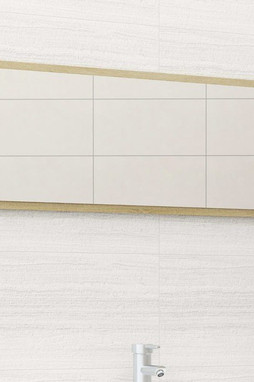 vidaXL 804625 - Bathroom Mirror Sonoma Oak 90x1.5x37 cm Engineered Wood